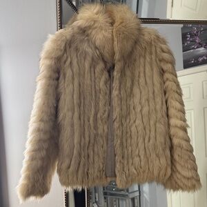 Elegant Tan Saga Fox Fur Coat